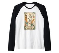 The Registered Nurse Tarot Stethoscope Coffee Floral Camiseta Manga Raglan