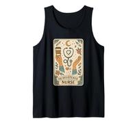 The Registered Nurse Tarot Stethoscope Coffee Floral Camiseta sin Mangas