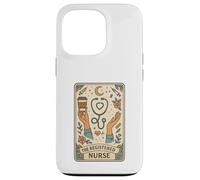The Registered Nurse Tarot Stethoscope Coffee Floral Carcasa para iPhone 13 Pro