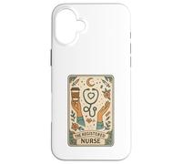 The Registered Nurse Tarot Stethoscope Coffee Floral Carcasa para iPhone 16 Plus