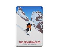 The Remarkables - Cartel de metal vintage para decoración de pared, bar, bar, decoración de pared, póster retro de 8 x 12 pulgadas (20 x 30 cm)