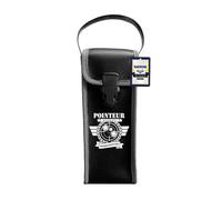 THE REPLICANT - Funda de petanca para 3 bolas, bolsa de transporte de piel sintética y bolsa rígida con asa para bolas de competición y ocio