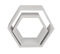 THE REPLICANT Juego de 2 estantes de Pared de Madera hexagonales