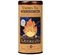 The Republic of Tea S'Mores Herbal Tea Bags, Té de hierbas sin cafeína con cacao, algarob y raíz de diente de león, vegano, aromático chocolate y nuez, ideal para latte, té de postre y momentos