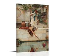 The Rescue By John William Waterhouse - Póster artístico para pared, lienzo decorativo para pared, impresiones artísticas en obras de arte modernas para sala de estar, baño, dormitorio, hogar, 20 x 30