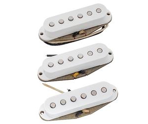 The Revival Pickups RPS6 Jimi Hendrix Vintage Alnico 5 Single Coil Pastillas Set para Guitarra Eléctrica tipo Strat, Blanco
