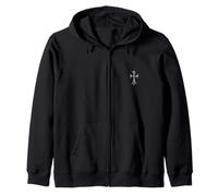 The Rhombus Pave Diamonds Silver Cross Sudadera con Capucha