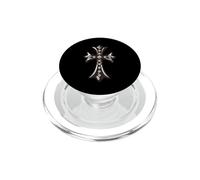 The Rhombus Shine Pave Diamonds Silver Cross PopSockets PopGrip para MagSafe