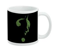 The Riddler's Question Mark Taza de café de cerámica, tazas de regalo novedosas para café, té y bebidas calientes, 11 onzas, color blanco