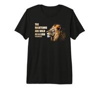 The Righteous Are Bold as a Lion - Proverbs 28:1 Lion Faith Camiseta Premium