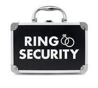 THE RING LEGEND Maletín de anillo de seguridad con ranuras acolchadas para sostener anillos, regalos de portador de anillos, anillo de boda, caja de seguridad para niños