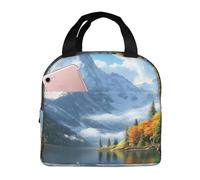 The River Mountains - Lonchera aislada duradera y elegante con papel de aluminio grueso, bolsa de almuerzo totalmente aislada para mujeres y hombres.