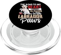 The Road To My Heart Is Paved with Labrador Paws PopSockets PopGrip para MagSafe
