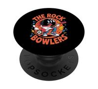 The Rock Bowlers Funny Bowling Music Crossover Mujeres Hombres Mordaza PopSockets PopGrip Adhesivo