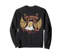 The Rocking Santa Christmas Rock Guitar Santa Claus Sudadera