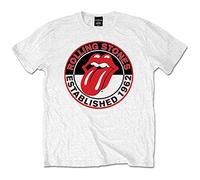 The Rolling Stone EST 1962 Camiseta Manga Corta, Blanco, L para Hombre