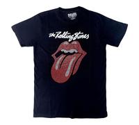The Rolling Stones Camiseta de diamante con logotipo y lengua oficial para hombre, unisex, color negro, talla L, Negro , L
