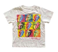 The Rolling Stones Camiseta del Niño Two Tone Tongues Oficial 12 Months To 5 Yrs Size 3 Years