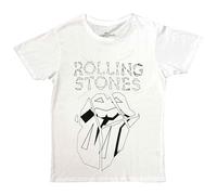 The Rolling Stones Camiseta Hackney Diamonds Tongue Outline Oficial Blanca Talla L, Blanco, L