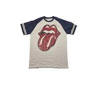 The Rolling Stones Camiseta Lick Band Logo Nuevo Oficial Unisex Raglan, Turquesa, M