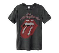 The Rolling Stones - Camiseta vintage con lengua oficial amplificada vintage Charcoal