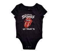 The Rolling Stones Crezca El Bebé Us Tour 78 Band Logo Nuevo Oficial Negro Size X-Small (0-3 months)
