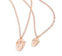 The Rolling Stones - Juego de collar y pulsera de oro rosa