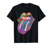 The Rolling Stones - Lengua de Colores Camiseta, Hombre, Negro, 4XL