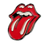 The Rolling Stones - Pin de lengua clásica grande, talla única, color rojo