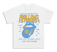 The Rolling Stones River Plate Stadium White Oficial Camiseta para Hombre (Medium)