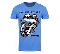 The Rolling Stones Steel Wheels Camiseta, Negro (Black Black), Large para Hombre