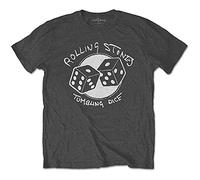 Rock Off Trade Camiseta The Rolling Stones Tumbling Dice Logo Oficial nuevo gris carbón Talla M