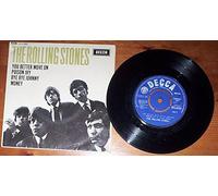 The Rolling Stones very rare original EP Vinyl 45 rpm 7 inch Record - You Better Move On - Poison Ivy - Bye Bye Johnny - Money - 45 rpm Vinyl Record