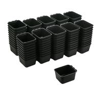 The ROP Shop Paquete de 100 vasos de jaula negra para pollos, perros, faisanes, alimentos para conejos y agua