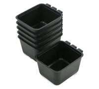 The ROP Shop | Paquete de 6 vasos negros para 1 pinta / 16 fl oz para colgar alimentos y agua para mascotas