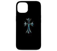 The Rosario Royal Turquois Cross Carcasa para iPhone 13