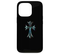 The Rosario Royal Turquois Cross Carcasa para iPhone 13 Pro