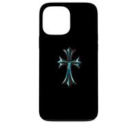 The Rosario Royal Turquois Cross Carcasa para iPhone 13 Pro MAX