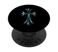 The Rosario Royal Turquois Cross PopSockets PopGrip Adhesivo