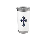 The Royal Blue Sapphire Cross Vaso térmico de acero inoxidable de doble pared