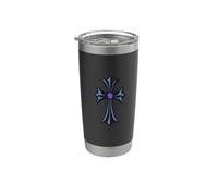 The Royal Blue Sapphire Cross Vaso térmico de acero inoxidable de doble pared