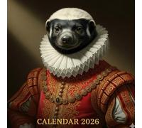 The Royal Honey Badger 2026 Calendar: An 8.5 x 8.5 Inch Featuring Majestic & Unyielding Artistic Settings - Perfect for Nature Lovers & Art Enthusiasts