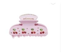 The RPZL - Accesorio para el cabello grande de acetato de alta calidad, clip de garra de gran tamaño para cabello grueso y fino, elegante clip de mandíbula para mujeres y niñas (cereza rosa)