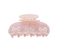 The RPZL - Accesorio para el cabello grande de acetato de alta calidad, clip de garra de gran tamaño para cabello grueso y fino, elegante clip de mandíbula para mujeres y niñas (lazos de azúcar rosa)