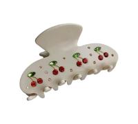 The RPZL - Pinza grande de acetato de alta calidad, pinzas para el cabello y pinzas de mandíbula, pinzas grandes para cabello fino y grueso, pinzas para el pelo para niñas y mujeres, 1 pieza (cereza)