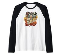 The Rub Is Classified Funny BBQ Grilling Pitmaster Smoking Camiseta Manga Raglan