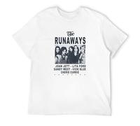 The Runaways - Camiseta para hombre, diseño de agujero punk de rock duro L7 Joan Jett Bikini Kill Band, blanco, M