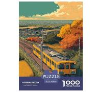 The Rural Railway Scenery in Otoño Puzzles Imposible,desafío for Adults Interesante Juego EduGatoivo 1000 Piezas Obra De Arte De Juego De para Adultos, Regalos A Partir De 14 Años 70x50cm/1000pcs
