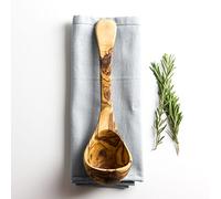 The Rustic Dish Cucharón de madera de olivo, 1 unidad, 25 cm, clásico