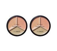 The Saem - Cover Perfection Triple Pot Concealer - 4.5g*3 - 01 Correct Beige (2ea) Set